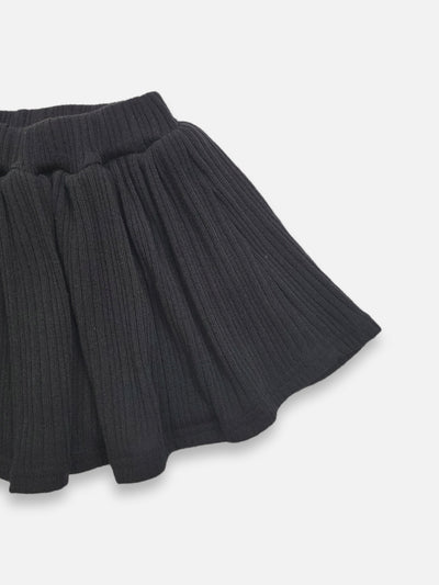 Ellis Ribbed Skirt | Black