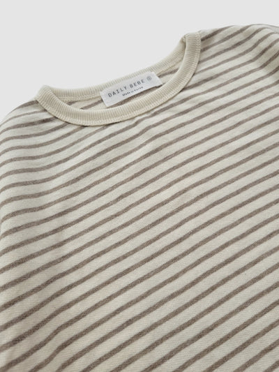 Stripe Crewneck Shirt  |  Stripe on Cream