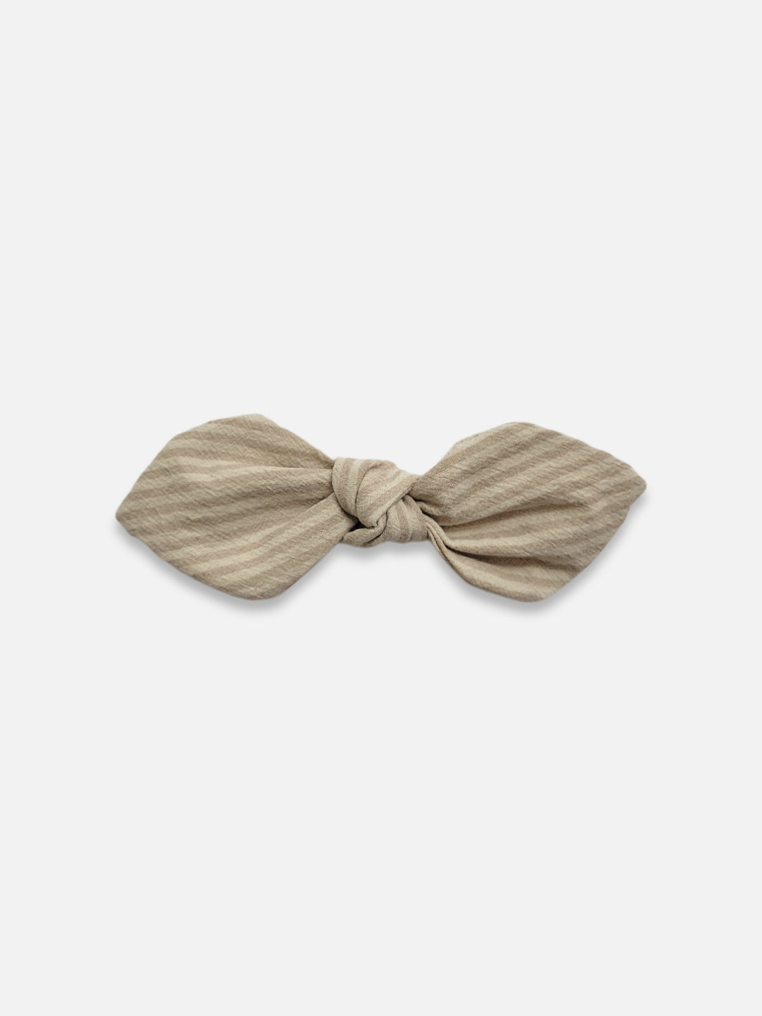 Bowtie Headband | Stripe on beige