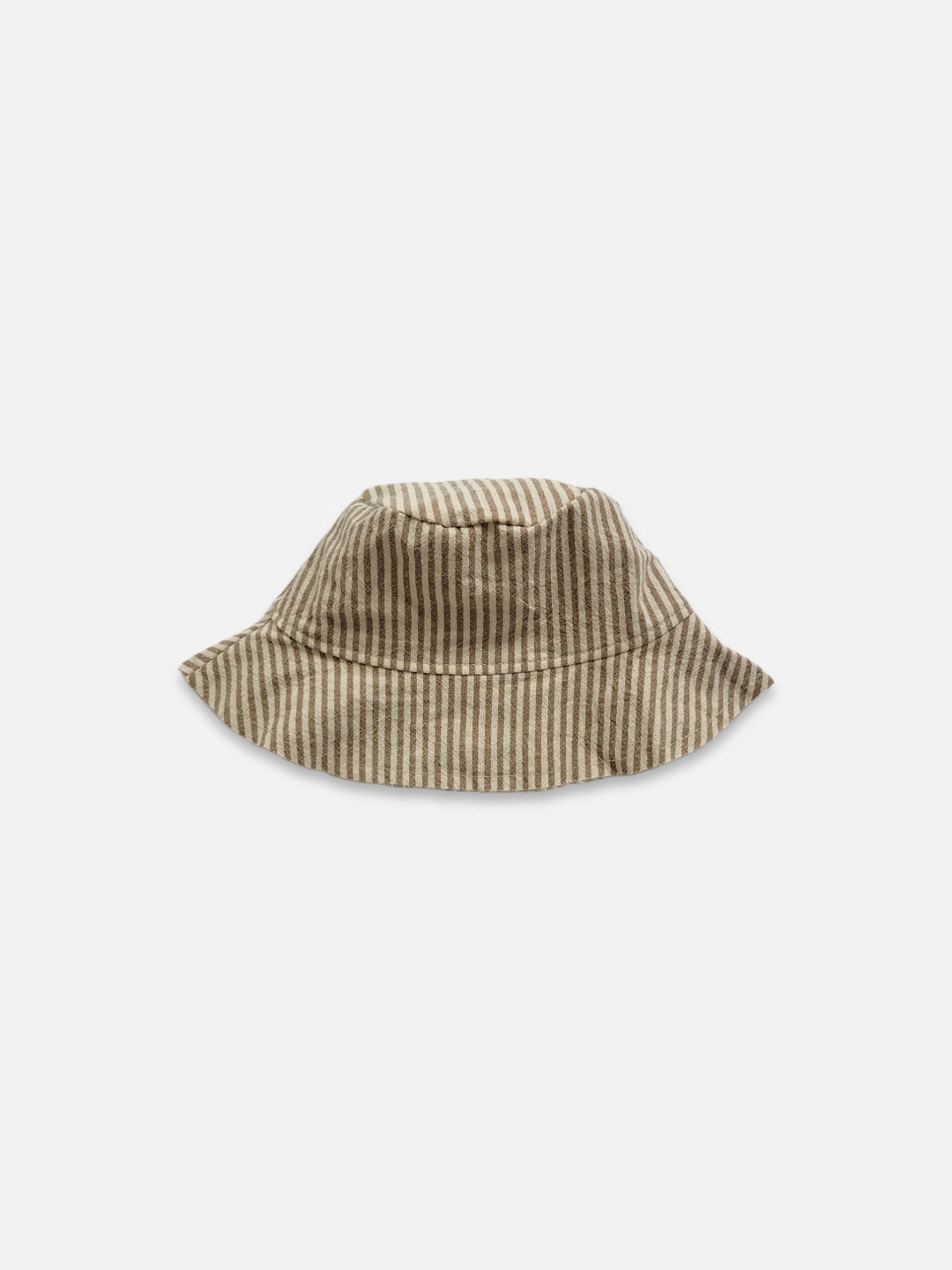 Cotton Bucket Hat  |  Stripe on Mocha