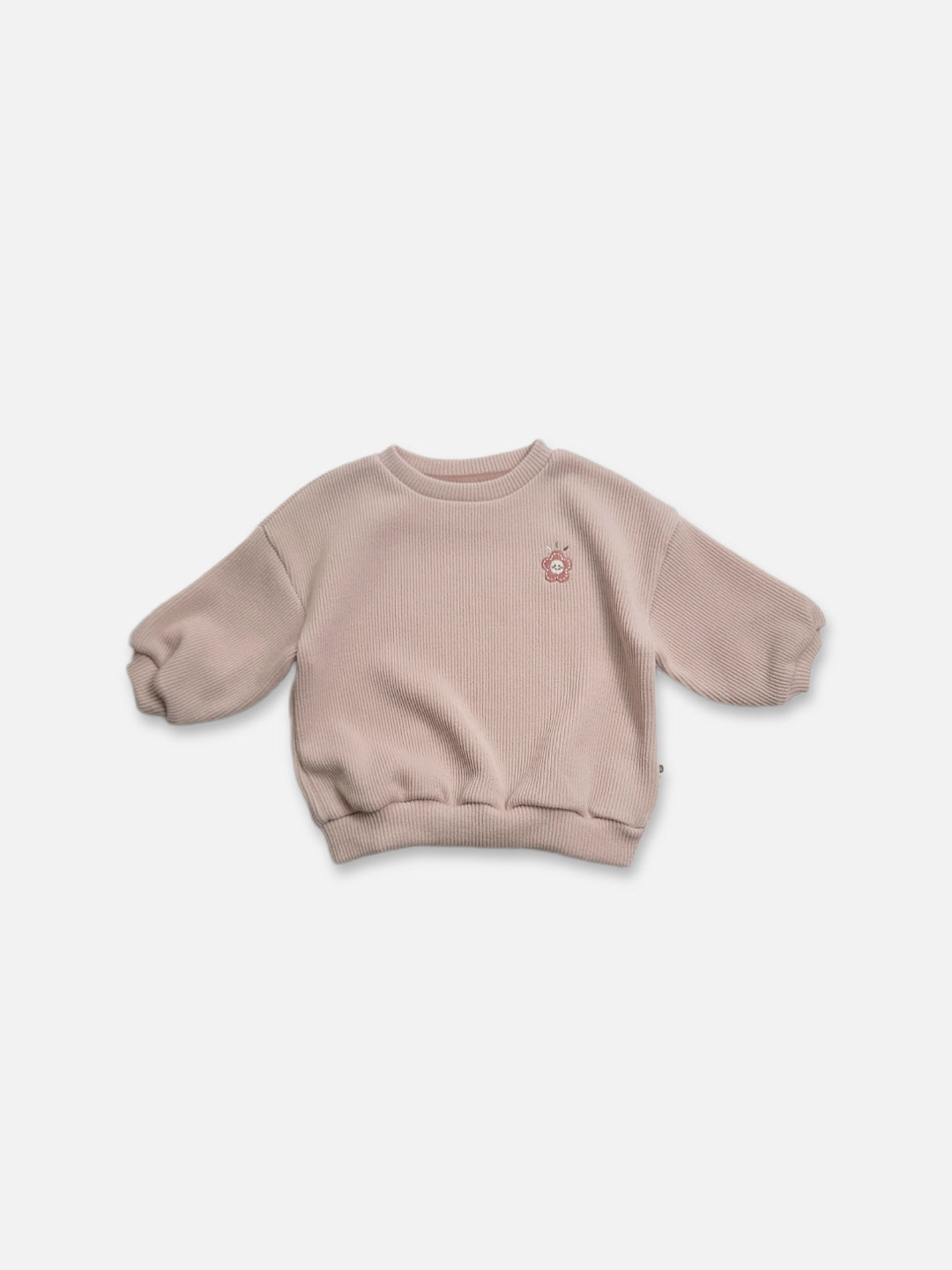 Ribbed baby sweatsuit set  |  Pale Pink