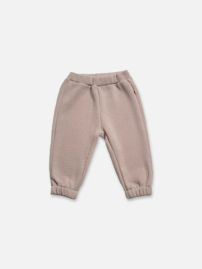 Ribbed baby sweatsuit set  |  Pale Pink