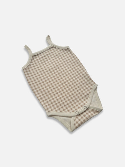 Minimi bodysuit │ Gingham on Beige