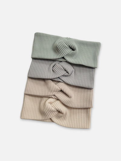 Ribbed Knot Headband | Beige