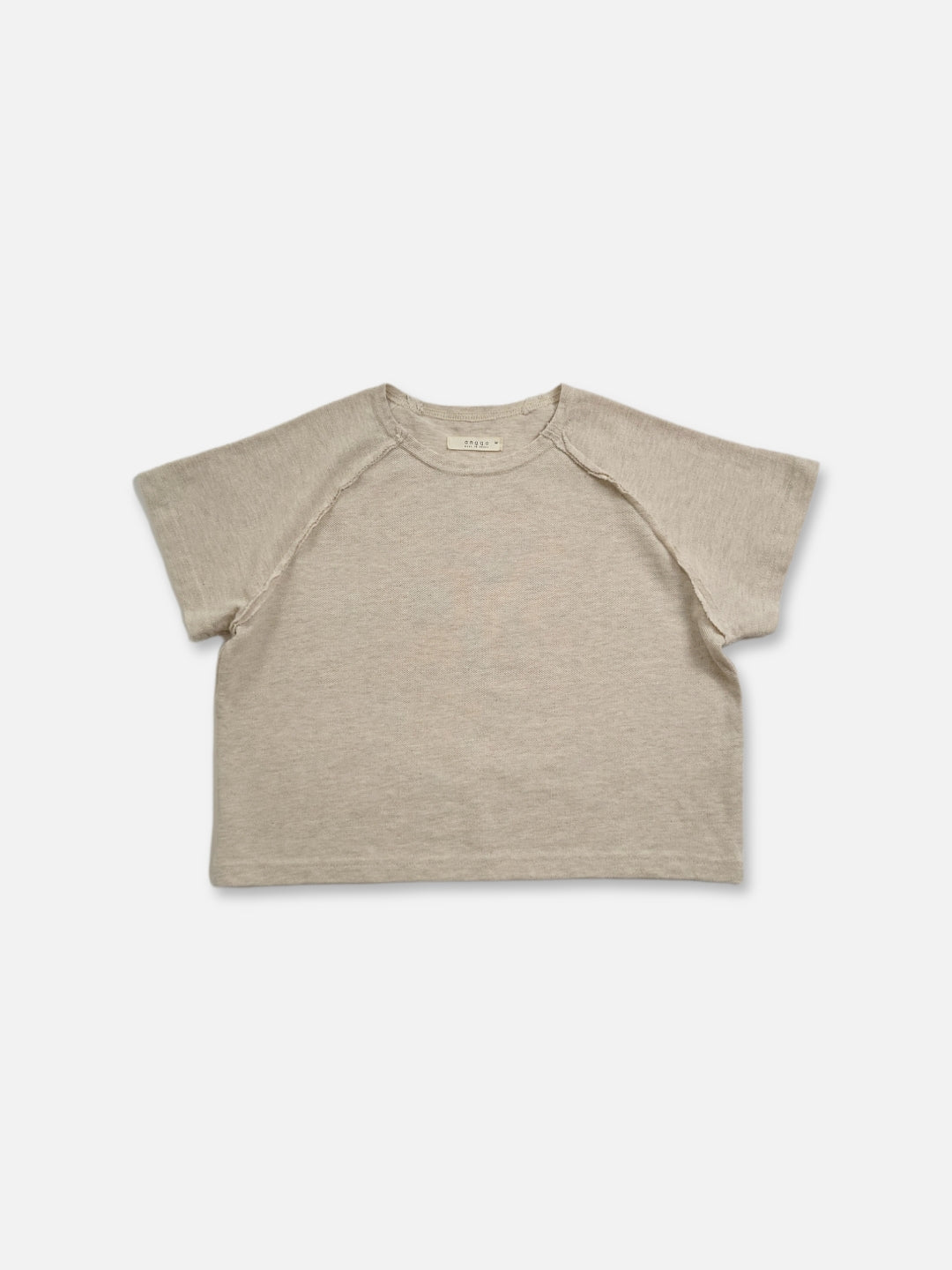 Gender Neutral Kids Almond Tee | Oatmeal