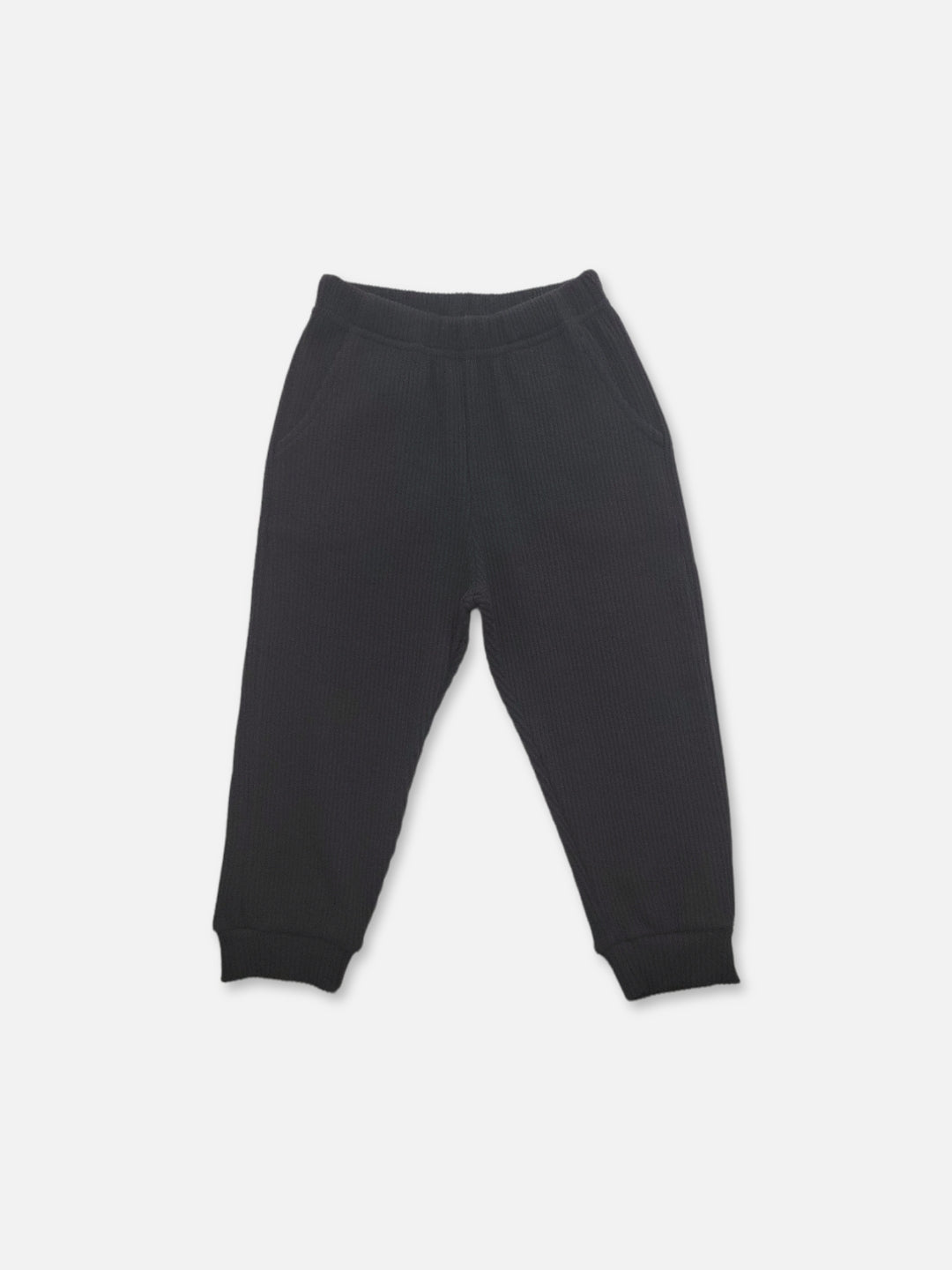 Ribbed Jogger Pants  |  Black