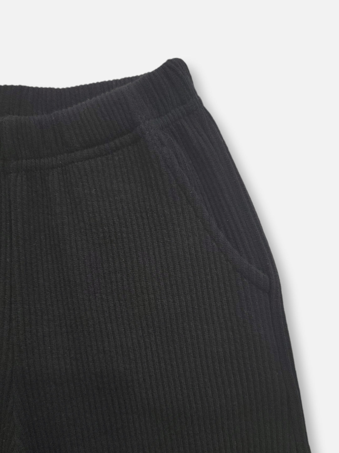 Ribbed Jogger Pants  |  Black