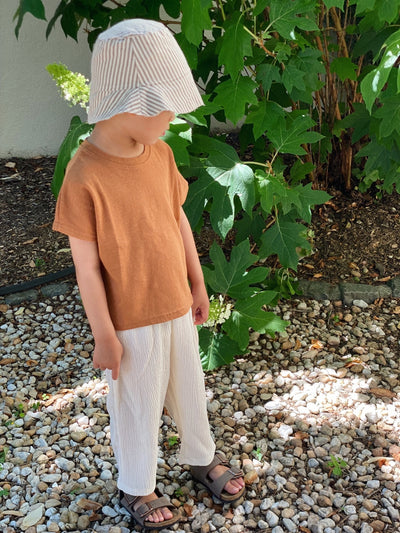 Gender Neutral Kids Breezy Gauze Pants  |  Cream